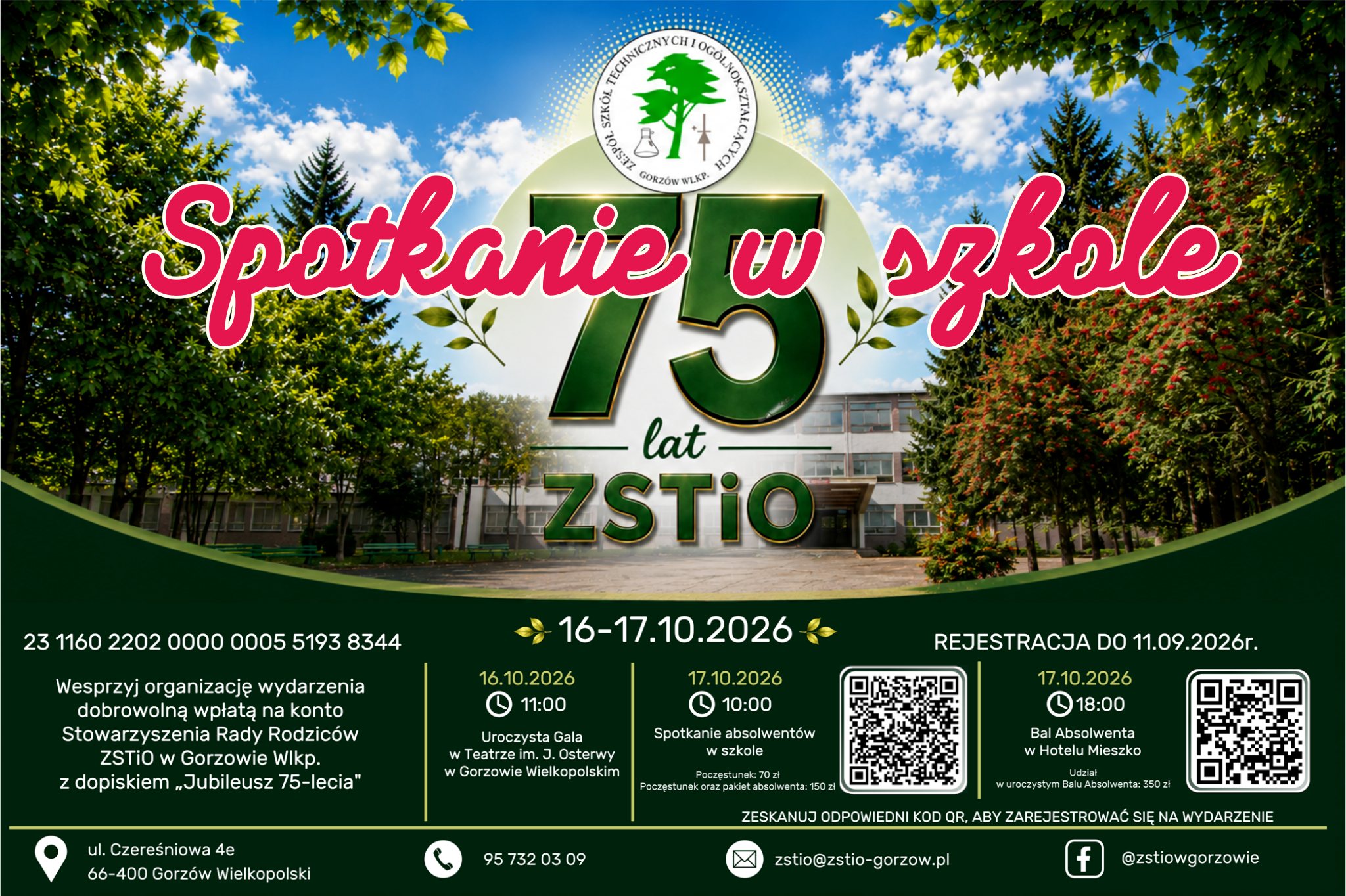 Absolwencie "Chemika" - spotkajmy się przy Czereśniowej!
