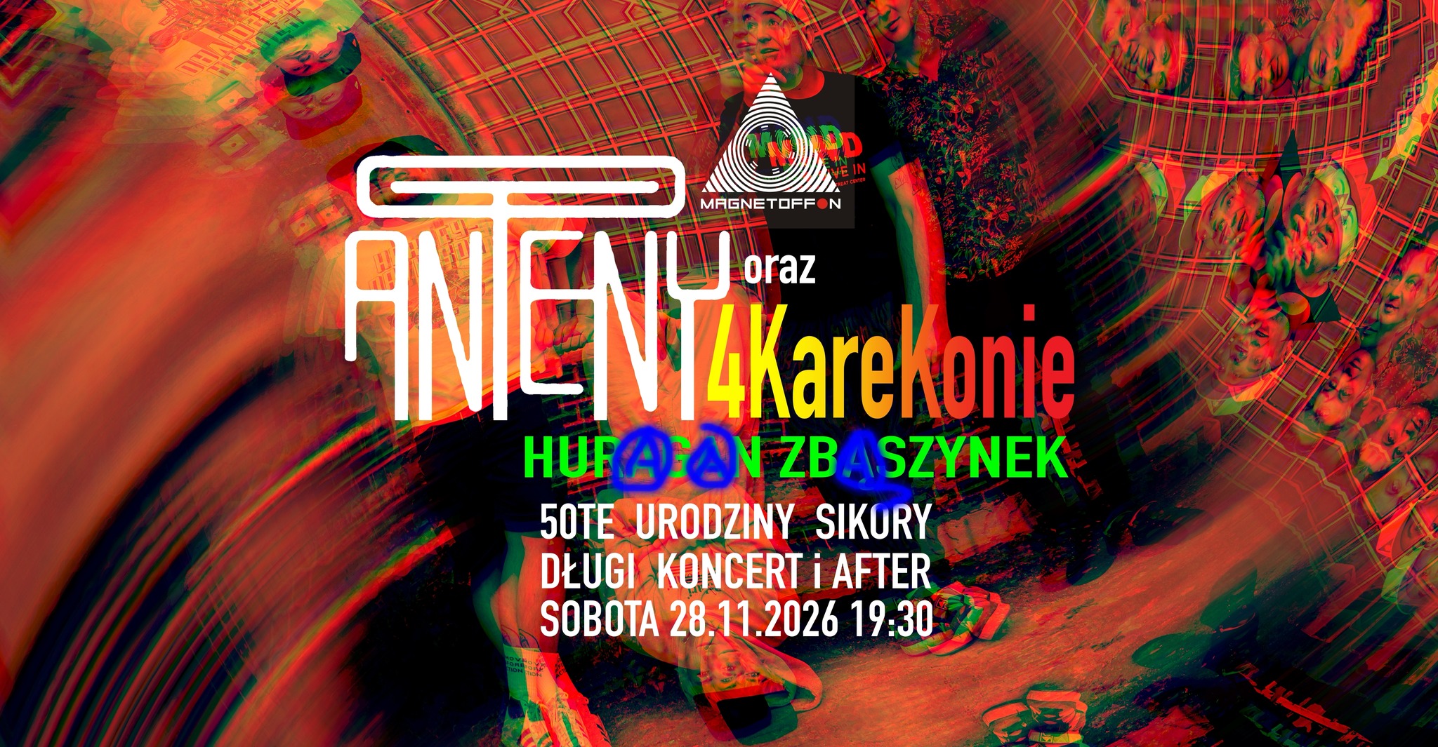 anTeny | 4KareKonie | HURAGAN ZBĄSZYNEK | Urodziny Sikory | Sobota 28.11.2026 19:30